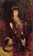Anton Romako Portrait of Empress Elisabeth oil painting reproduction